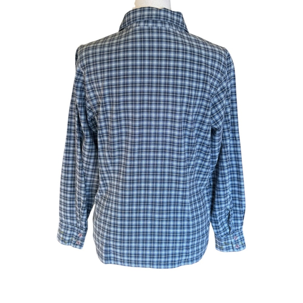 Classic Elements Plaid Button Down Top Long Sleev… - image 2